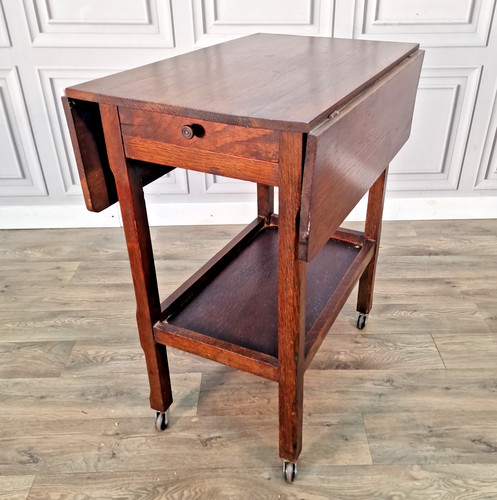 Antique oak drop - antique, tea