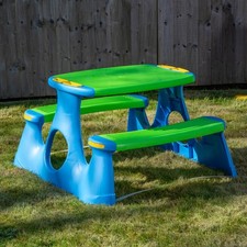 48cm Kids Outdoor Garden Patio Plastic Picnic Table and Bench