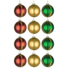 8cm christmas baubles - 8cm,