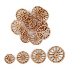 Old Coach cart Wheel MDF Craft Shapes Wooden Blank Gift Tags Decoration laser 