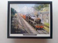 Philip Hawkins Steam Train print 'The South Yorkshireman' Brockholes   FRAMED