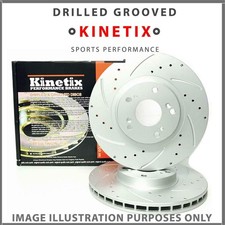 FOR STARLET GLANZA EP91 EP82 DRILLED GROOVED REAR BRAKE DISCS ABS RING 240mm