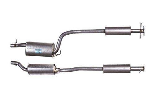 Exhaust twin silencer centre - silencer,