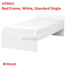NEW IKEA VIHALS Bed Frame White Standard Single 90x200cm Minimalist Design