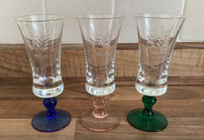 3 Vintage Etched Flower Leaf