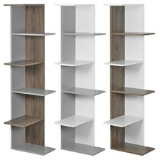 Wooden Modern Corner Bookcase