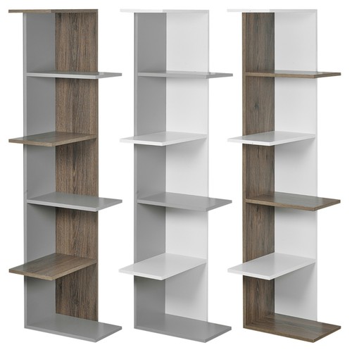Wooden modern corner - wooden, bookcase