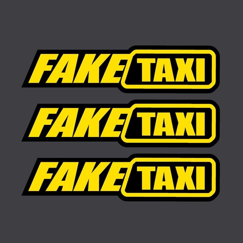 Fake taxi sticker 130x30mm - fake,
