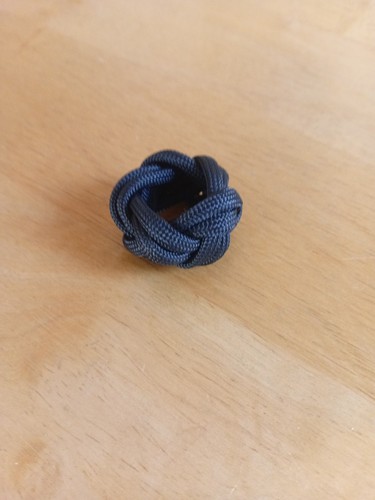 Black paracord scout woggle - paracord,