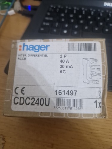 Hager rcd 40a - 30ma, pole