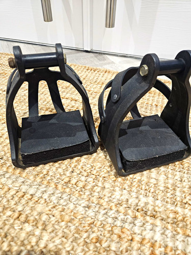 Black synthetic horse riding - synthetic,