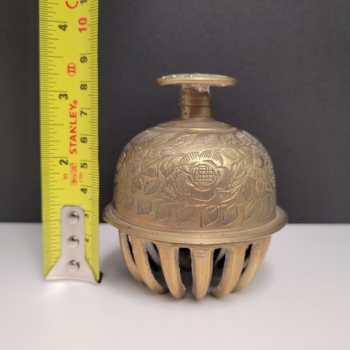 Vintage brass claw bell - brass,