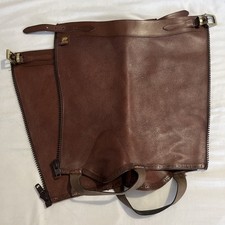 Eqvvs Brown Leather gaiters great condition L 15" W 16" Adults 