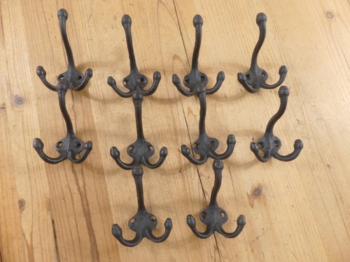 Black coat hooks - black, wall