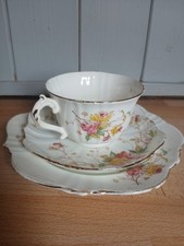 Antique  Regent China Rose Spray  China Tea Cup Saucer Plate Gold trim, Trio