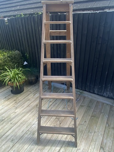 Vintage wooden ladder rung - wooden,