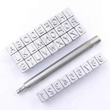 37Pcs 6MM Number Letter Metal Punch Set Alphabet Mark Stamp Leather Craft
