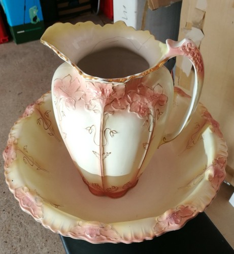 Antique jug and basin - antique,