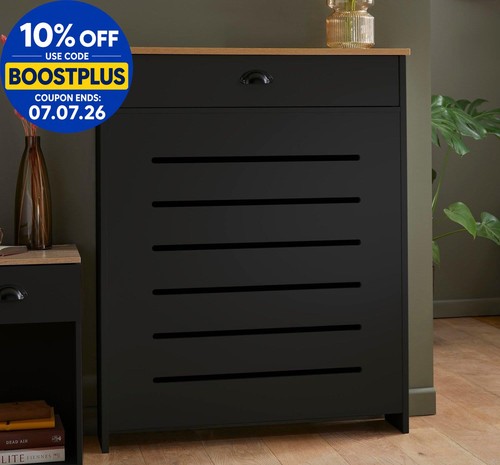 Black radiator cover cabinet - radiator,