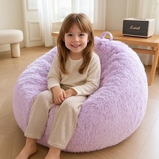 Kids Fluffy Faux Fur Bean Bag