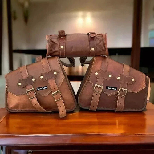 Bag leather genuine - leather, saddle