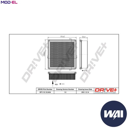 Air filter dp1110 0454 for - air,