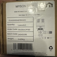 Myson TRV 2 Thermostatic Radiator Valve - TRV2 10mm Ang Chrome PF90 