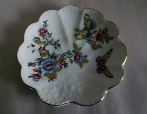 Aynsley butterflies trinket - aynsley, butterflies,