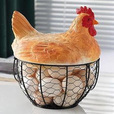 Hen Egg Basket Metal Wire Egg