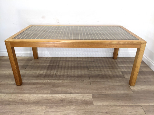 Dining table large - oak, grid