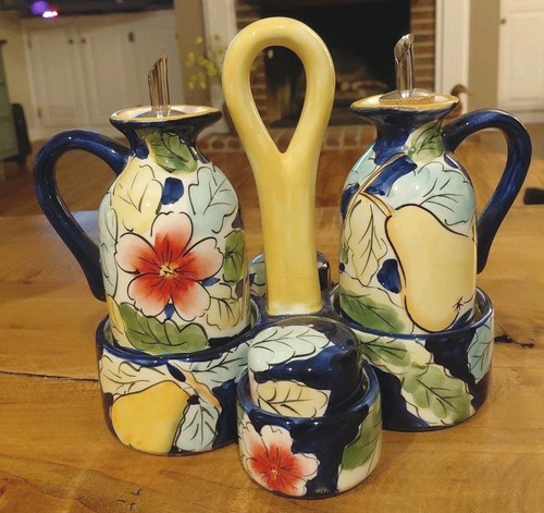 Vtg salt pepper oil - pepper,