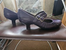 CLARKS PURPLE LEATHER TWIN