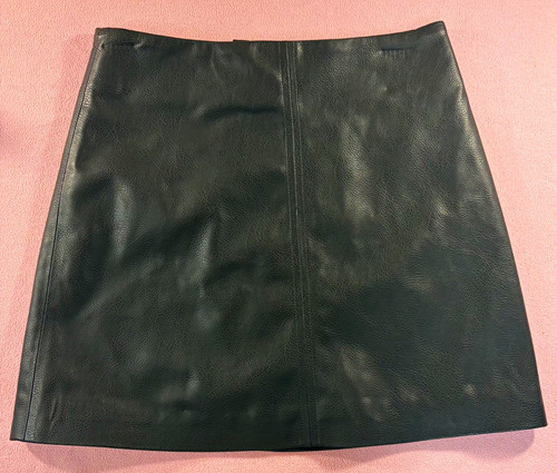 Black faux leather mini - faux,