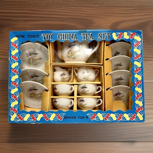 Vintage toy china tea set - vintage,