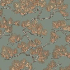 Metallic Sage Copper Pine Tree Wallpaper Textured Embossed Paste The Wall Vinyl