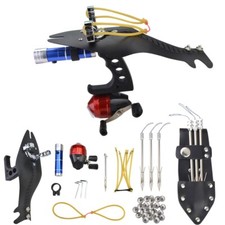 Fishing Hunting Sling Set Bowfishing Catapult Dart Reel Archery Target Shooting