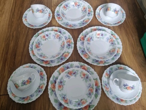 20pc arcopal peach tree dinner - 20pc,