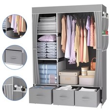 Large Fabric Canvas Wardrobe