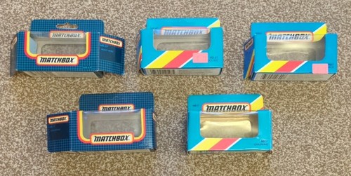 Empty blue matchbox - 5, x