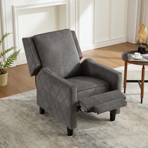 Upholstered fabric recliner - fabric,