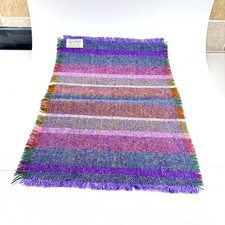 VINTAGE AVOCA HANDWEAVERS IRELAND PURE NEW WOOL BLANKET SALESMAN SAMPLE 19X13.5"