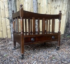 Antique Vintage Oak Canterbury