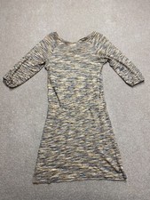 Sessun Knit Dress Size UK Small Below Knee Yellow/Black A-Line Summer Dress