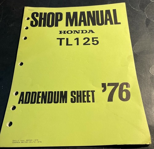 1976 honda motorcycle tl125 - honda,
