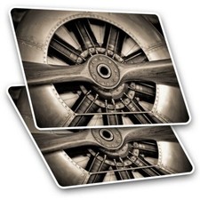 2 x Rectangle Stickers 10 cm -