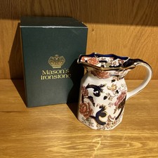 Mason’s Ironstone Blue Mandalay Fenton Jug Approx 11 1/2 cm tall with box 