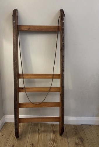 Vintage handmade wooden sledge - handmade,