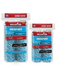 Wooster Jumbo Koter Microfiber Mini Roller Sleeves 3/8" Nap Semi Smooth - Twin