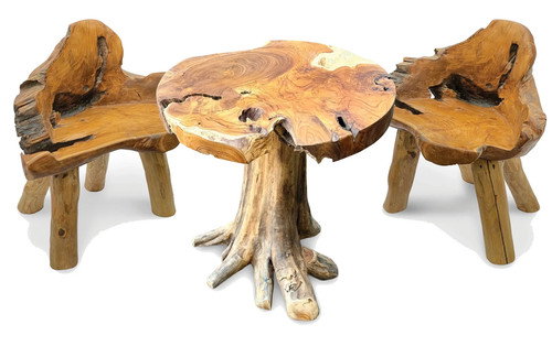 Teak root dining table - root,