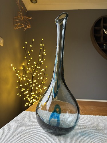 Hand blown art glass decanter - hand,